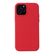 For iPhone 12 / 12 Pro Solid Color Liquid Silicone Shockproof Protective Case(Carmine) - iPhone 12 / 12 Pro Cases by PMC TechLife | Online Shopping South Africa | PMC TechLife
