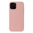 For iPhone 12 / 12 Pro Solid Color Liquid Silicone Shockproof Protective Case(Sakura Pink) - iPhone 12 / 12 Pro Cases by PMC TechLife | Online Shopping South Africa | PMC TechLife