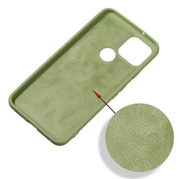 For Google Pixel 5 Pure Color Liquid Silicone Shockproof Full Coverage Case(Green)