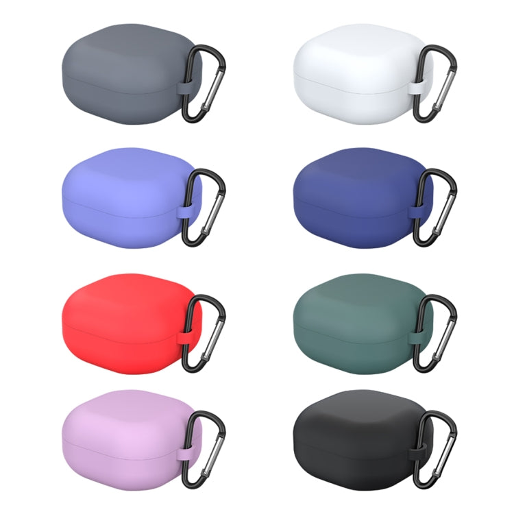 For New Samsung Galaxy Buds Live/Pro Solid Color Anti-fall Earphone Protective Case with Hook(Red)