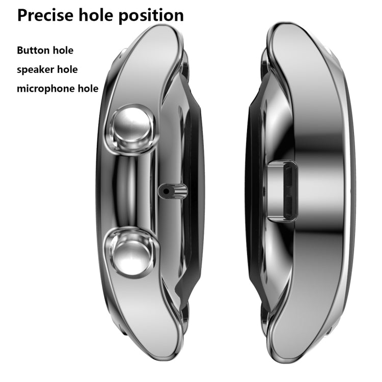 For Samsung Galaxy Watch 3 41mm Electroplating Hollow Half-pack TPU Protective Case(Gray) - Watch Cases by ENKAY