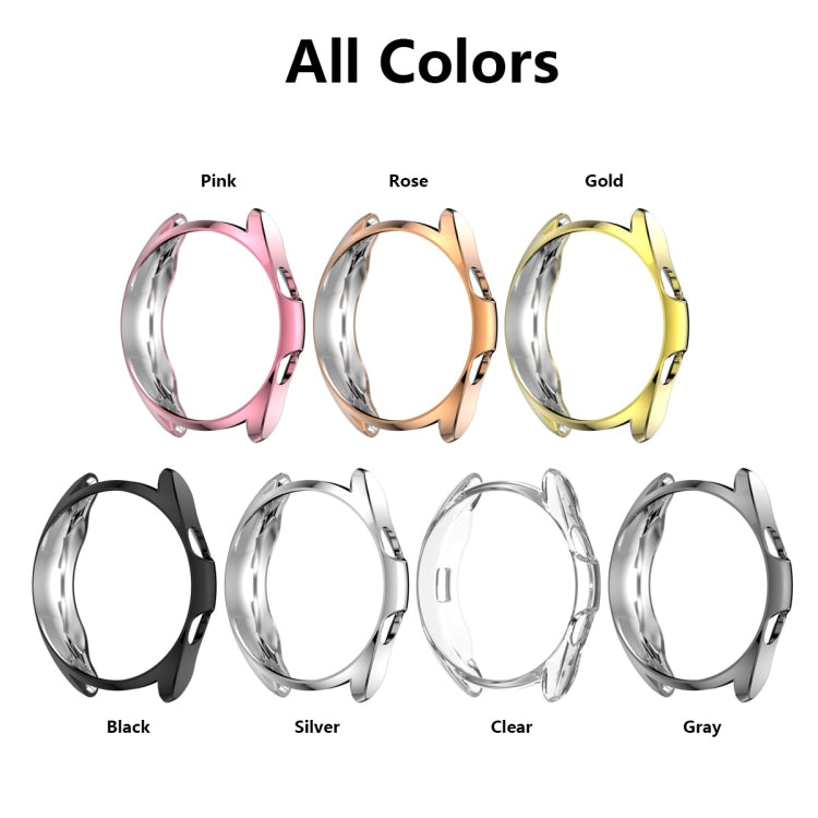 For Samsung Galaxy Watch 3 41mm Electroplating Hollow Half-pack TPU Protective Case(Gray) - Watch Cases by ENKAY