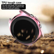 For Samsung Galaxy Watch 3 45mm Electroplating Hollow Half-pack TPU Protective Case(Fink) - Watch Cases by ENKAY