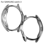 For Samsung Galaxy Watch 3 45mm Electroplating Hollow Half-pack TPU Protective Case(Gray) - Watch Cases by ENKAY