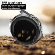 For Samsung Galaxy Watch 3 45mm Electroplating Hollow Half-pack TPU Protective Case(Gray) - Watch Cases by ENKAY
