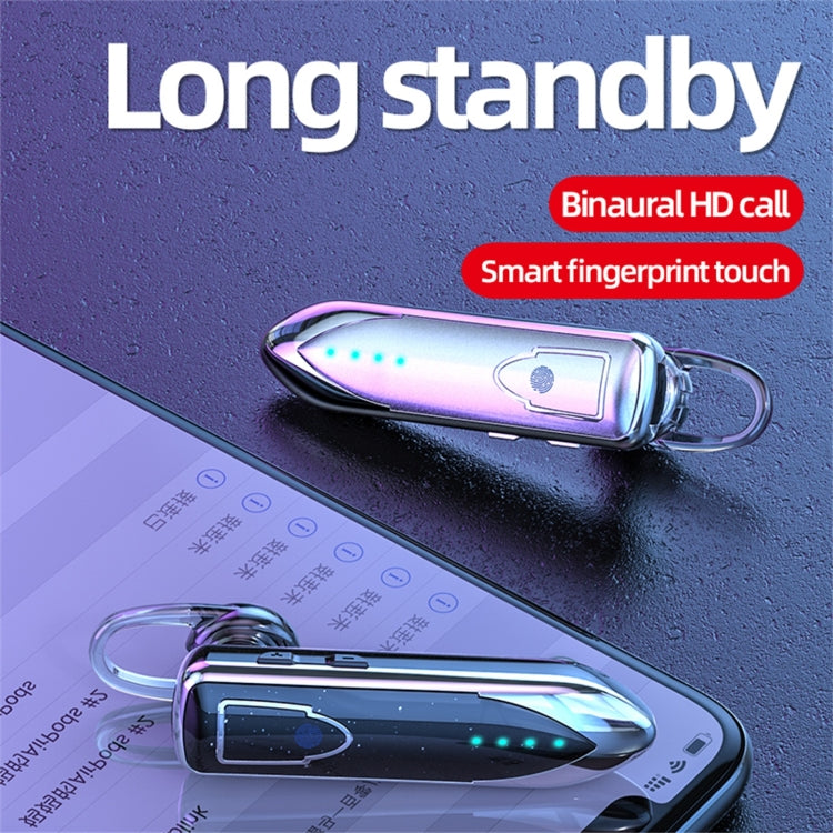 ME-3 Bluetooth 5.0 Business Style Touch Switch Bluetooth Earphone(Blue)