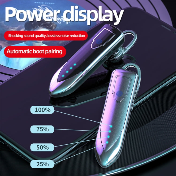 ME-3 Bluetooth 5.0 Business Style Touch Switch Bluetooth Earphone(Silver)