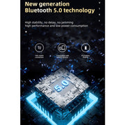 V19S Bluetooth 5.0 Business Style Fingerprint Touch Bluetooth Earphone(Black)
