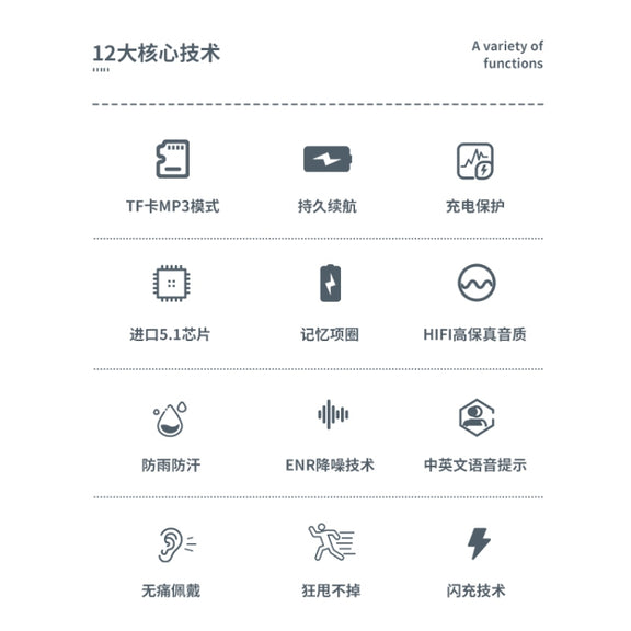 M60 8D Surround Sound Wireless Neck-mounted 5.1 Bluetooth Earphone Support TF Card MP3 Mode(Red)