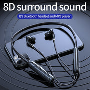 M60 8D Surround Sound Wireless Neck-mounted 5.1 Bluetooth Earphone Support TF Card MP3 Mode(Pink)