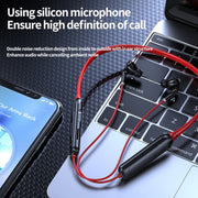 M60 8D Surround Sound Wireless Neck-mounted 5.1 Bluetooth Earphone Support TF Card MP3 Mode(Pink)