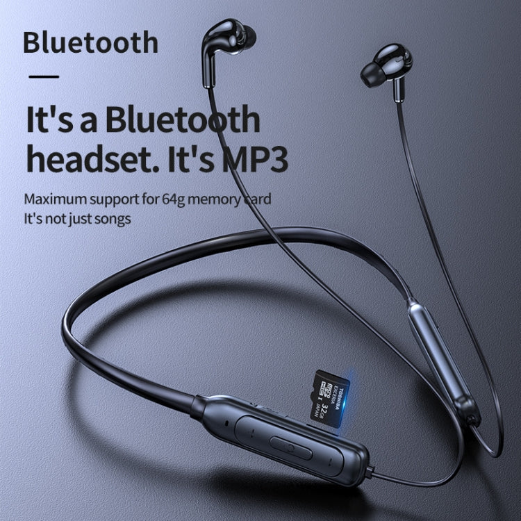 M60 8D Surround Sound Wireless Neck-mounted 5.1 Bluetooth Earphone Support TF Card MP3 Mode(Pink)