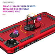 For Xiaomi Redmi 9C Shockproof TPU + PC Protective Case with 360 Degree Rotating Holder(Black)