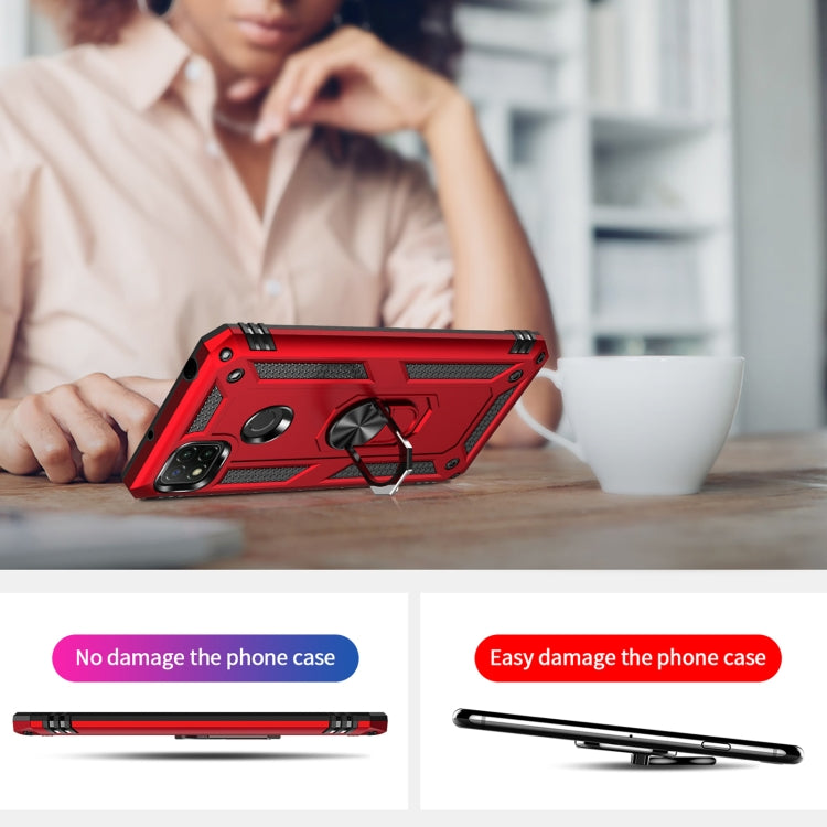 For Xiaomi Redmi 9C Shockproof TPU + PC Protective Case with 360 Degree Rotating Holder(Black)