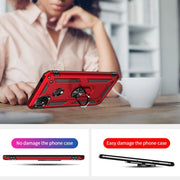 For Xiaomi Redmi 9C Shockproof TPU + PC Protective Case with 360 Degree Rotating Holder(Black)