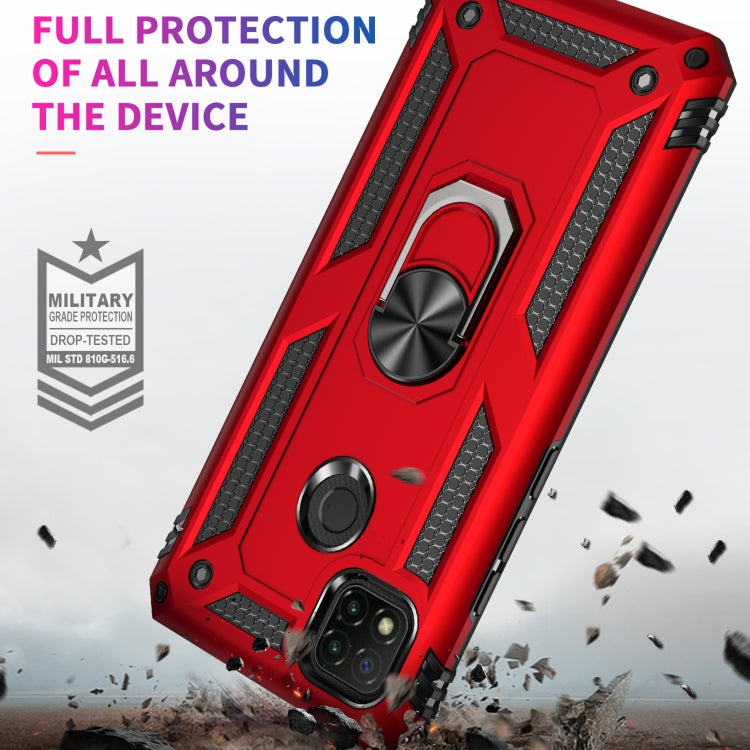For Xiaomi Redmi 9C Shockproof TPU + PC Protective Case with 360 Degree Rotating Holder(Black)