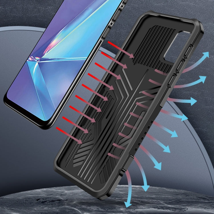 For Samsung Galaxy A71 Armor Warrior Shockproof PC + TPU Protective Case(Grey)