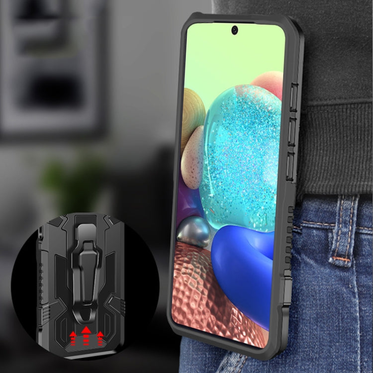 For Samsung Galaxy A71 Armor Warrior Shockproof PC + TPU Protective Case(Grey)