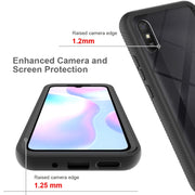 For Xiaomi Redmi 9A Starry Sky Solid Color Series Shockproof PC + TPU Protective Case(Navy Blue)