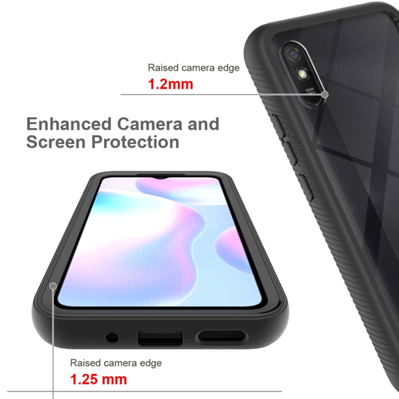 For Xiaomi Redmi 9A Starry Sky Solid Color Series Shockproof PC + TPU Protective Case(Navy Blue)