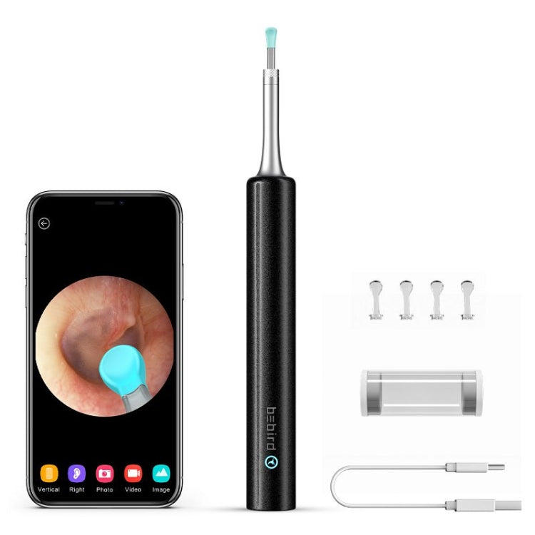 Bebird C3 Pro 2.4G 3.5mm Wireless Wifi High-definition Visual Ear Spoon 3 Million Pixels Out Ear Visual Ear Spoon(Black)