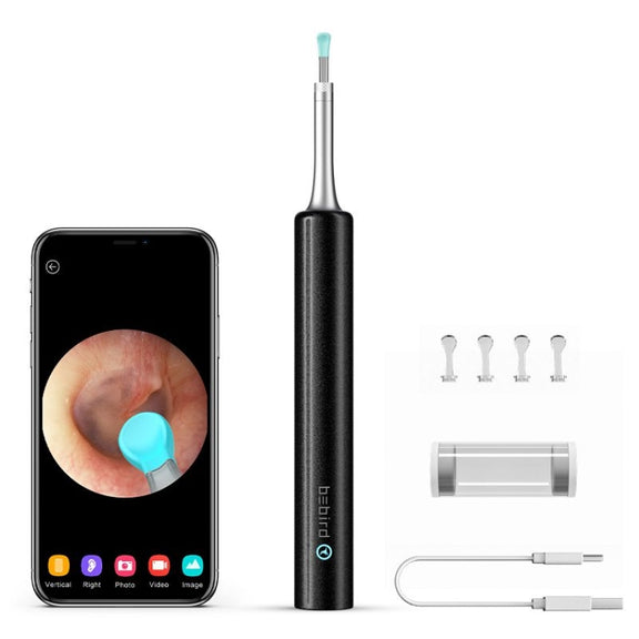 Bebird C3 Pro 2.4G 3.5mm Wireless Wifi High-definition Visual Ear Spoon 3 Million Pixels Out Ear Visual Ear Spoon(Black)