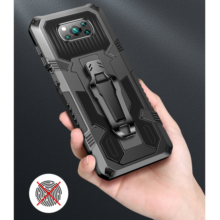 For Xiaomi Poco X3 / Poco X3 FNC / X3 Pro Armor Warrior Shockproof PC + TPU Protective Case(Blue)
