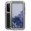 For Samsung Galaxy S20 FE LOVE MEI Metal Shockproof Waterproof Dustproof Protective Case with Glass(Silver) - Galaxy S20 FE Cases by NILLKIN | Online Shopping South Africa | PMC TechLife | Buy Now Pay Later Mobicred