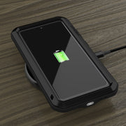 For Samsung Galaxy S20 FE LOVE MEI Metal Shockproof Water-resistant Dustproof Protective Case with Glass(Silver)