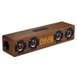 W8C Wooden Clock Subwoofer Bluetooth Speaker, Support TF Card & U Disk & 3.5mm AUX(Brown Wood) - Desktop Speaker by PMC TechLife | Online Shopping South Africa | PMC TechLife