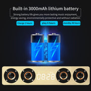 W8C Wooden Clock Subwoofer Bluetooth Speaker, Support TF Card & U Disk & 3.5mm AUX(Brown Wood)