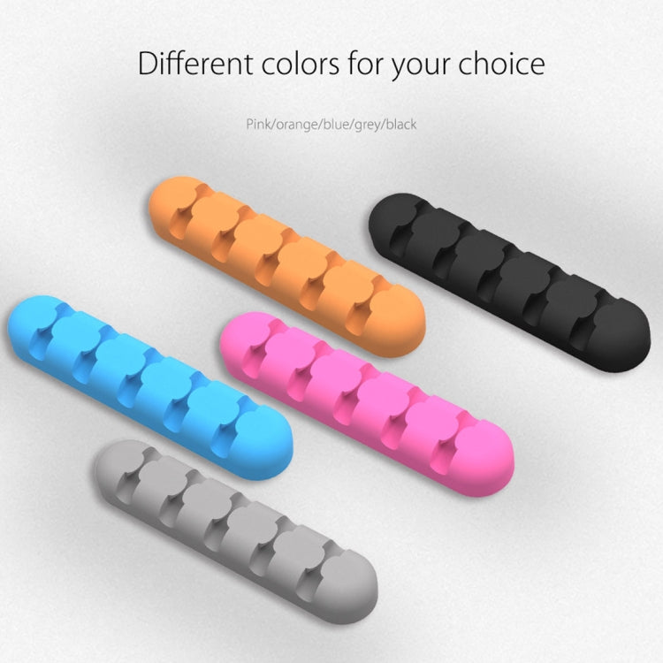 ORICO CBS5 Silicone Material Desktop Cable Manager Winder Fixer, Size: 9.6*2*1.2cm(Black)