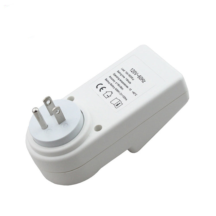 AC 120V Smart Home Plug-in LCD Display Clock Summer Time Function 12/24 Hours Changeable Timer Switch Socket, US Plug