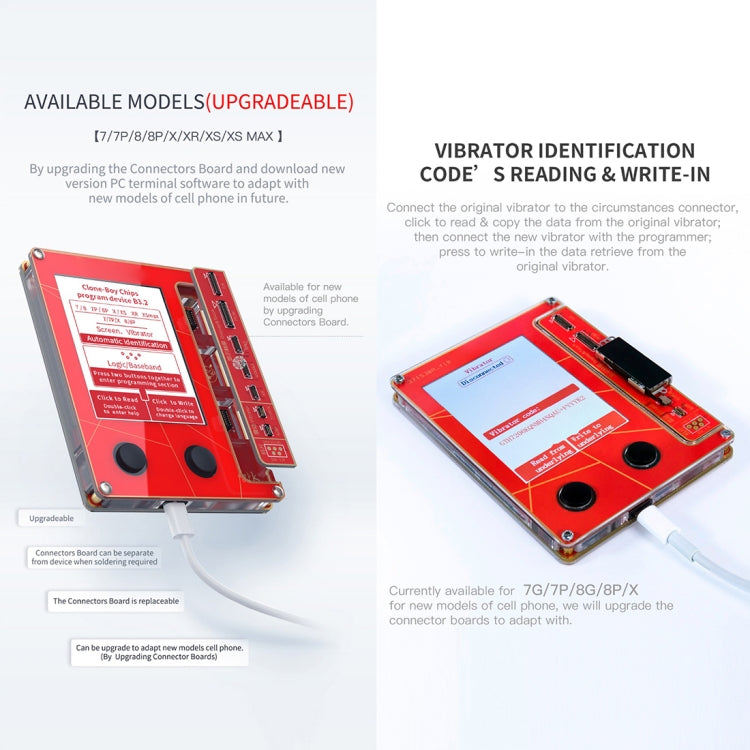 Chip Programmer LCD Screen True Tone Repair Programmer for iPhone 7 / 8 / XR /XS / XS Max Data Transfer