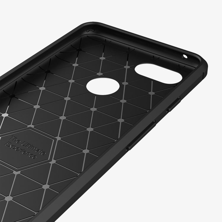 Brushed Texture Carbon Fiber Shockproof TPU Case for Google Pixel 3(Black)