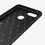 Brushed Texture Carbon Fiber Shockproof TPU Case for Google Pixel 3(Black)