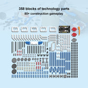 Yahboom 16 in 1 Building:bit Super Kit Programmable Building Block Kit Compatible with BBC Micro:bit V1.5/ V2 Board, without micro:bit
