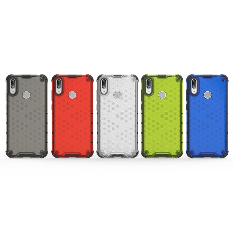 Honeycomb Shockproof PC + TPU Case for Huawei Y7(2019) (Black)