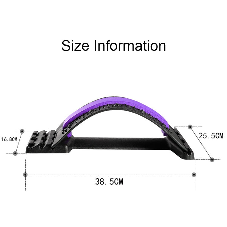 Lumbar Traction Stretching Device Posture Corrector Waist Support Spine Pain Relief Back Massage Stretcher(Black Red)