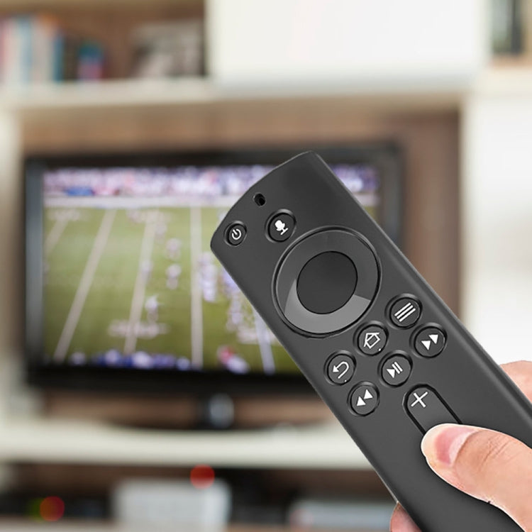 Non-slip Texture Washable Silicone Remote Control Cover for Amazon Fire TV Remote Controller (Black)