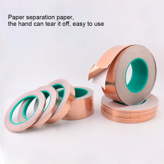 Pure Copper Double-sided Conductive Copper Foil Tape Signal Masking Tape, Size: 20m x 6mm