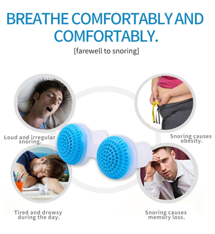 2 PCS 2 in 1 ABS Silicone Anti Snoring Air Purifier(White)