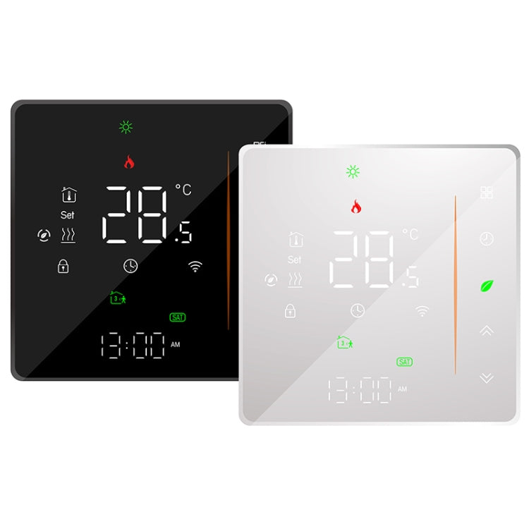 BHT-006GCLW 95-240V AC 5A Smart Home Heating Thermostat for EU Box, Control Boiler Heating with Only Internal Sensor, WiFi (White)