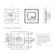 BHT-006GCLW 95-240V AC 5A Smart Home Heating Thermostat for EU Box, Control Boiler Heating with Only Internal Sensor, WiFi (White)