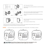 BHT-006GCLW 95-240V AC 5A Smart Home Heating Thermostat for EU Box, Control Boiler Heating with Only Internal Sensor, WiFi (White)