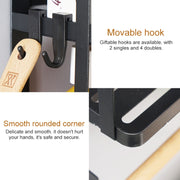 Kitchen Single Layer Magnetic Refrigerator Rack Storage Holder (Black)