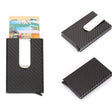 Carbon Fiber Antimagnetic Solid Color Credit Card Holder Money Clip Wallet, Size: 10*6.6cm(Black) - Antimagnetic RFID Package by PMC TechLife | Online Shopping South Africa | PMC TechLife | Buy Now Pay Later Mobicred