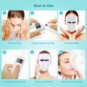 Xpreen  Blue & Red Light Therapy Acne Treatment Face Mask