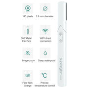 Supereyes Y009 Visual Ear Pick Acne Cleaning Microscopic Magnifying Mirror Endoscope