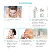 XPREEN XPRE037 Wireless Charging  Multi-function Blackhead Extractor Pore Cleanser with Four Probes & LED Lighting Function(White)